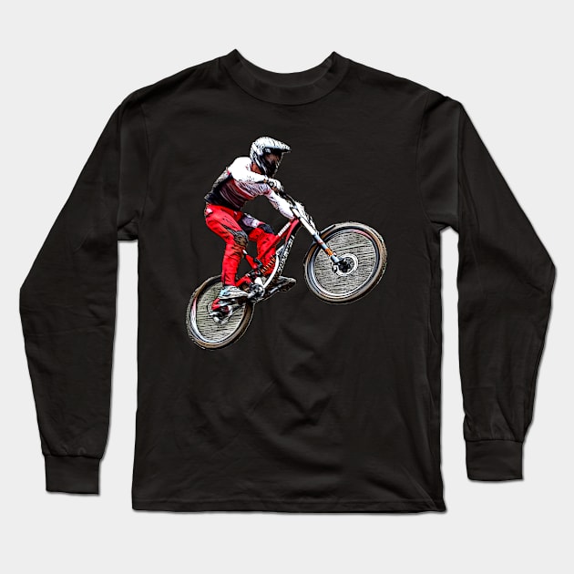 mtb Long Sleeve T-Shirt by rickylabellevie